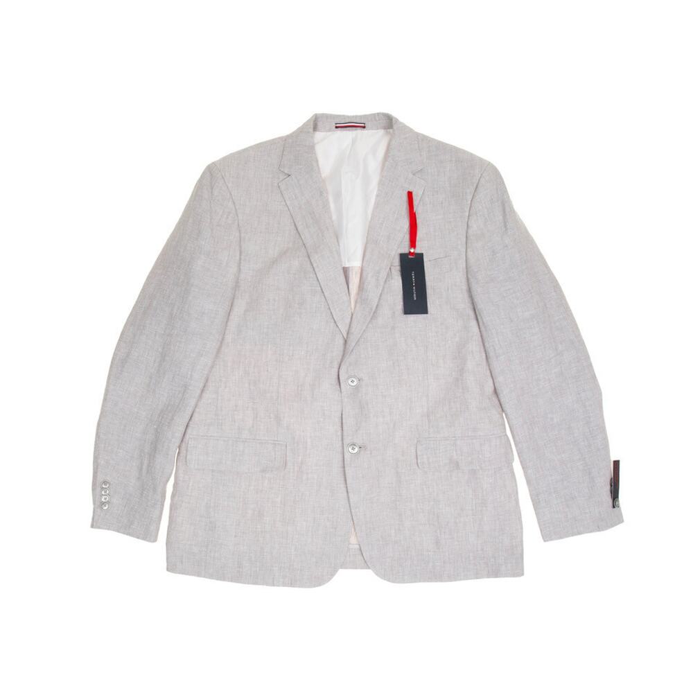 Tommy Hilfiger Modern-Fit Flex Stretch Suit Jacket Light Gray Size 44R